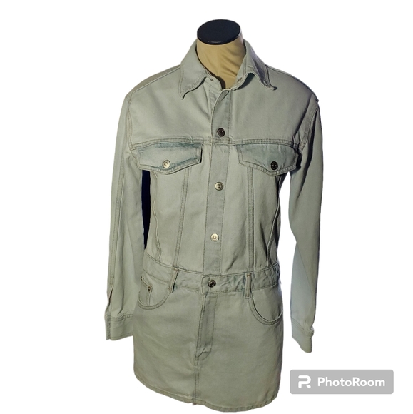 Zara Denim Mini Shirt Dress Size XS - Picture 5 of 10